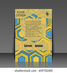 Template flyer with abstract background. Eps10 Vector illustration