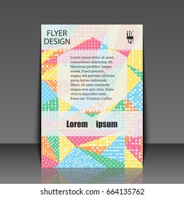 Template flyer with abstract background. Eps10 Vector illustration