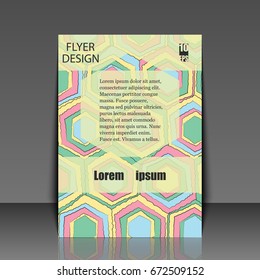 Template flyer with abstract background. Eps10 Vector illustration