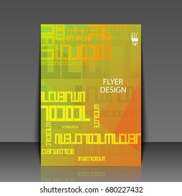 Template flyer with abstract background. Eps10 Vector illustration