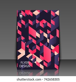 Template flyer with abstract background. Eps10 Vector illustration