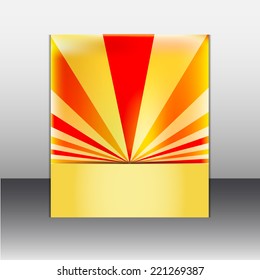 Template flyer with abstract background.Eps10 Vector illustration