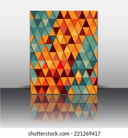 Template flyer with abstract background.Eps10 Vector illustration