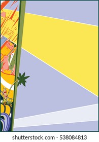 Template flyer. Abstract travel background.