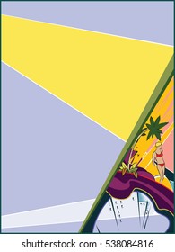 Template flyer. Abstract travel background.