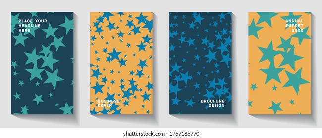 Template of flyer for business brochures, presentations, magazine covers. Editable vector design elements. Geometric mock-up texture. Flier fiber.