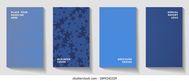 Template of flyer for business brochures, presentations, magazine covers. Vector front page font. Ad banner form texture. Polygonal space icon.