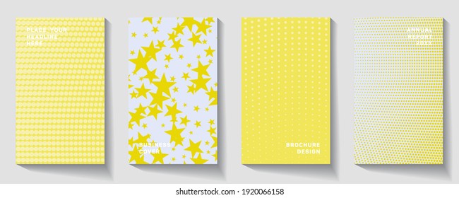 Template of flyer for business brochures, presentations, magazine covers. Modern corporate design. Title sheet model set. Flier fiber.