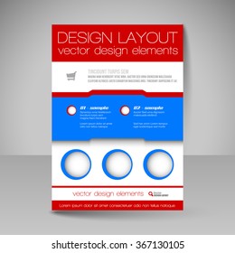 Template of flyer for business brochures, presentations, websites, magazine covers. Editable vector design elements.