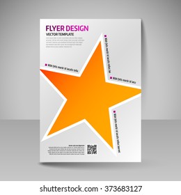 Template of flyer for business brochures, presentations, websites, magazine covers. Editable vector design elements.
