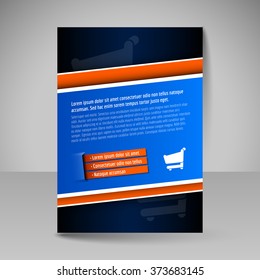 Template of flyer for business brochures, presentations, websites, magazine covers. Editable vector design elements.