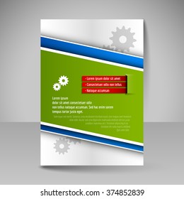 Template of flyer for business brochures, presentations, websites, magazine covers. Editable vector design elements.