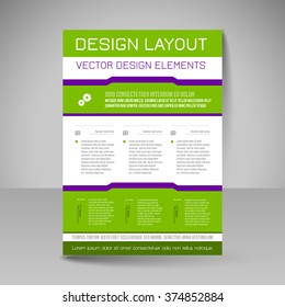 Template of flyer for business brochures, presentations, websites, magazine covers. Editable vector design elements.