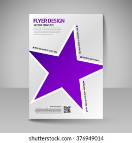 Template of flyer for business brochures, presentations, websites, magazine covers. Editable vector design elements.