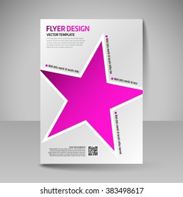 Template of flyer for business brochures, presentations, websites, magazine covers. Editable vector design elements.