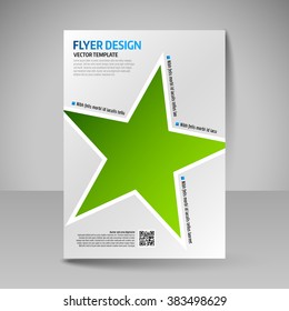 Template of flyer for business brochures, presentations, websites, magazine covers. Editable vector design elements.