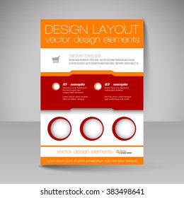 Template of flyer for business brochures, presentations, websites, magazine covers. Editable vector design elements.