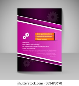 Template of flyer for business brochures, presentations, websites, magazine covers. Editable vector design elements.