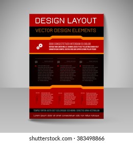 Template of flyer for business brochures, presentations, websites, magazine covers. Editable vector design elements.