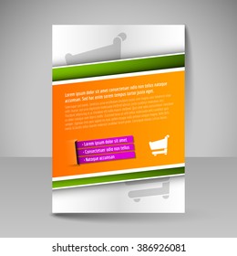 Template of flyer for business brochures, presentations, websites, magazine covers. Editable vector design elements.