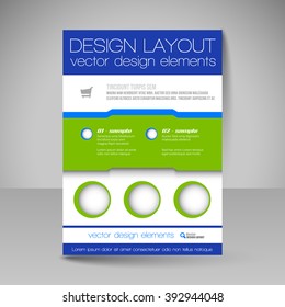 Template of flyer for business brochures, presentations, websites, magazine covers. Editable vector design elements.