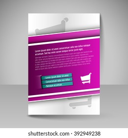 Template of flyer for business brochures, presentations, websites, magazine covers. Editable vector design elements.