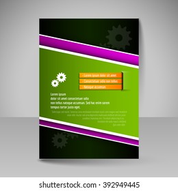 Template of flyer for business brochures, presentations, websites, magazine covers. Editable vector design elements.