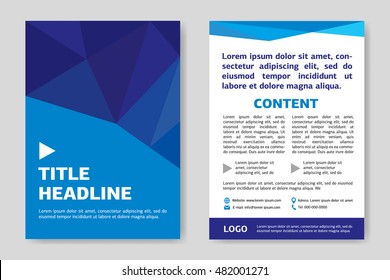 Template flyer design. Business cover and back side. Creative graphic illustration. Concept of brochure, card or magazine.