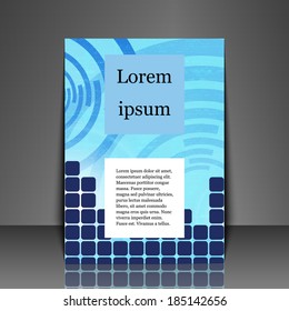 Template flyer with the image of the music. Eps10 Vector illustration
