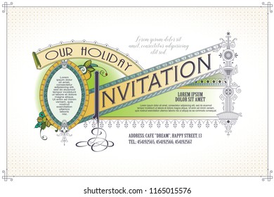 Template flyer, invitations or greeting cards.