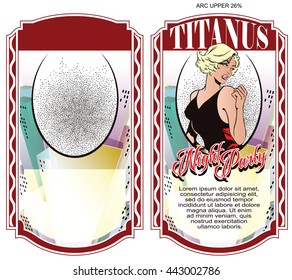 Template flyer. Night party.