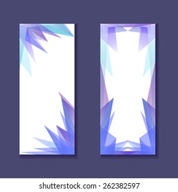 Template flyer with polygonal elements for your design