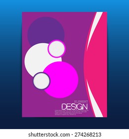 Template for flyers and brochures. Editable A4 size poster for magazine covers, books, website, business, presentations, booklets and leaflets. Pink