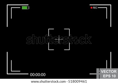 Template focusing screen of the camera. Photo and video shooting.
