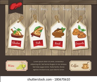 Template for food menu