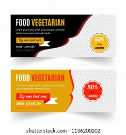 Template of Food web banners Set with nice decorated. Universal design for advertising food and restaurant Business.