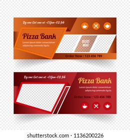 Template of Food web banners Set with nice decorated. Universal design for advertising food and restaurant Business.