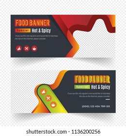 Template of Food web banners Set with nice decorated. Universal design for advertising food and restaurant Business.