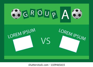 Template Football World Group vector
