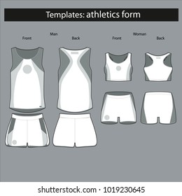 Template form for athletes. mockup.