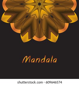 Template frame for cards, invitations, banners on a black background