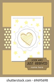 Template frame design for baby arrival