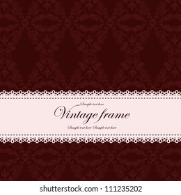 Template frame design for card