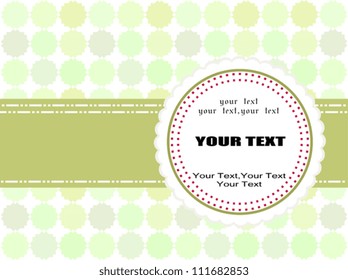 Template frame design for card