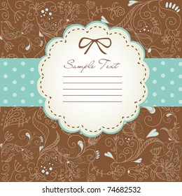 Template frame design for a card