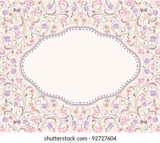 Template frame design for card