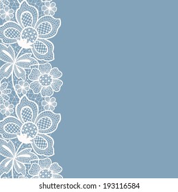 Template frame  design for card. Vintage Lace Doily 