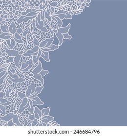 Template frame  design for card. Vintage Lace Doily 