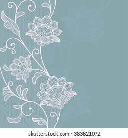 Template frame  design for card. Vintage Lace Doily 