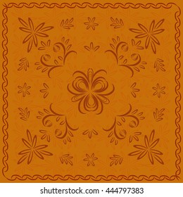 Template frame design for card. Vintage Lace Doily